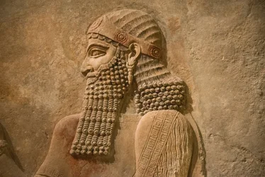 (detalle) del rey Sargón II de Asiria del palacio del rey Sargón en Khorsabad, c.716-713 a.C.