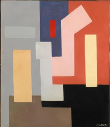 Obra de arte neoplásico abstracto-geométrico