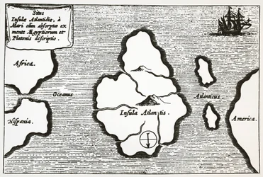 Mapa de la Atlántida, de 