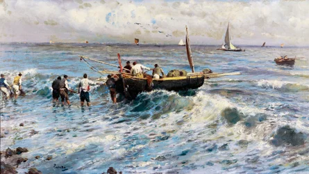 Paisaje marino con pescadores (pintura)