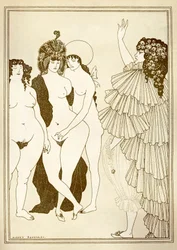 Ilustración de Aubrey BEARDSLEY (1872-1898) para “Lysistrata” (411 a. C.) de Aristófanes