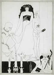 Entra Herodías. Ilustración para Salomé de Oscar Wilde