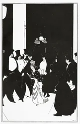 El escolta de Lady Gold, ilustración de "The Yellow Book", 1894