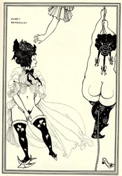Dos mujeres atenienses en apuros. Ilustración para La Lisístrata de Aristófanes, 1896