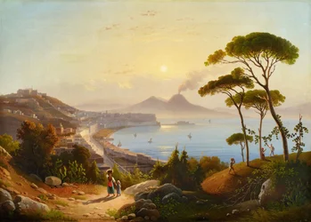 Alemán: Blick auf den Golf von Neapel Vista del Golfo de Nápoles