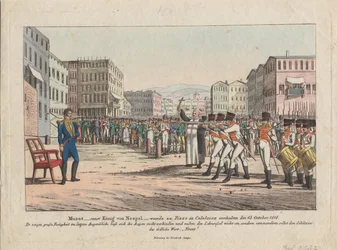Ejecución de Joachim Murat por pelotón de fusilamiento en Pizzo Calabro, 13 de octubre de 1815, ca 1820