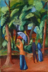 Un paseo por el parque, 1914