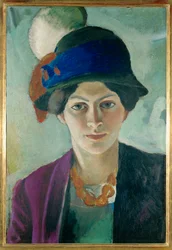Elisabeth mit Hut (pintura sobre lienzo)