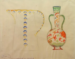 Jarra con asa y jarra con asa