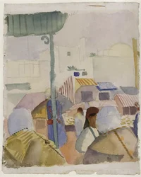 Mercado en Túnez II, 1914
