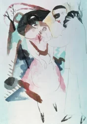 Pierrot y dama