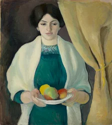Retrato con manzanas