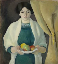 Retrato con manzanas