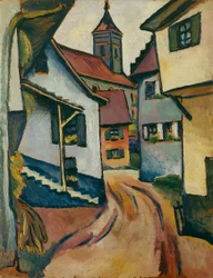 Calle con iglesia en Kandern