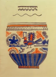 Jarrón con pájaro I