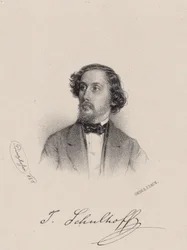 Retrato del pianista y compositor Julius Schulhoff 1825-1898, 1850