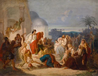 Alemán: Judith muestra a los betulianos la cabeza cortada de Holofernes