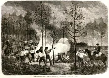 El gran incendio de las Landas, el contrafuego
