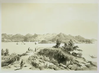 La bahía y la isla de Hong Kong, lámina 4 de 
