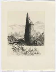 Frédéric Mistral: Mémoires et Recits de Frédéric Mistral: torre en paisaje/ hombre y caza muerta (insertar después de p. 200)