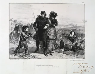 Los pequeños vendedores de obuses, Sitio de París, Guerra Franco-Prusiana, enero de 1871