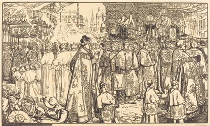 Procesión del Corpus Christi en Nantes, 1901