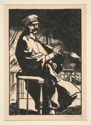 El káiser Guillermo en su yate, de La guerra de 1914, primera serie, n.º 18