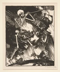 La muerte y la discordia lloverán sobre la tierra, de La guerra de 1914, primera serie, núm. 7