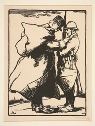 Le G?n?ral Joffre d?core (El general Joffre decora), de La Guerre de 1914, primera serie, núm. 12