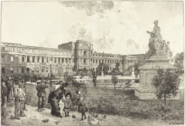Las ruinas del Palacio de las Tullerías antes de su demolición