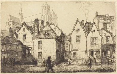 Casas viejas en Amiens, 1907
