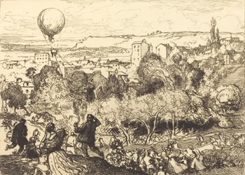 El globo que cae, en Pre-Saint-Gervais