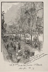 Los bulevares, cerca de la Puerta St. Denis