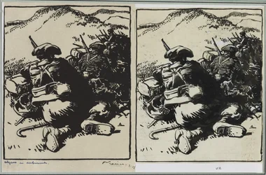 Alpins en emboscada, 1914
