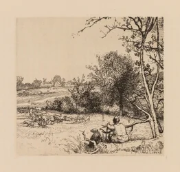 Auguste Lepère: El manzano volcado (Picardía)