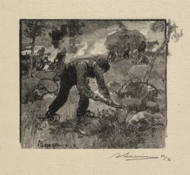 Bosque de Fontainebleau: Arrancadores de brezos
