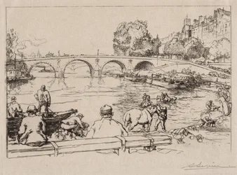 LAbreuvoir en Pont Marie, 1912