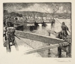 El garaje de los barcos-ómnibus