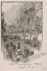 Los bulevares, cerca de la Puerta St. Denis