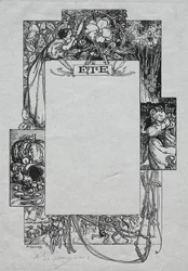 Almanaque de París, 1897: Borde Decorativo, Verano