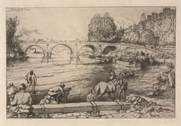 El abrevadero en Marie Bridge, 1902