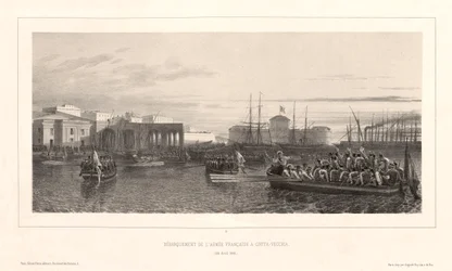 Desembarco del ejército francés en Civita-Vecchia, 25 de abril de 1849
