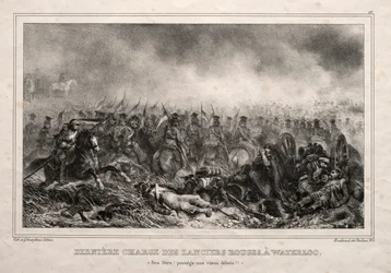 Última carga de los lanceros rojos en Waterloo