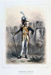 Tambor mayor de los granaderos a pie, 1859
