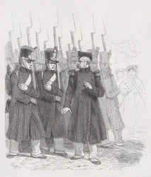El viejo cabo del libro Obras completas de Béranger, 1836
