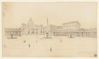 Vista de la plaza de San Pedro, Roma