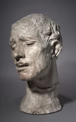 Cabeza heroica de Pierre de Wissant, uno de los burgueses de Calais, 1886