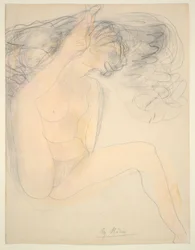 Desnudo - talón en la oreja