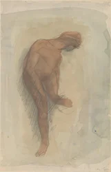 Figura femenina desnuda sosteniendo el pie izquierdo, 1900-1912