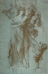 Dibujo a lápiz de Auguste Rodin, c. 1860-1906, 1906-7